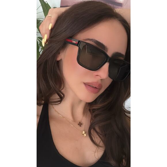 NEW Gucci GG1869S Black Squared Sunglasses $515 - Picture 2 of 10